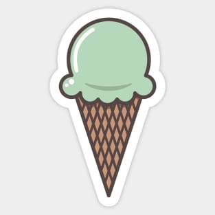 mint ice cream Sticker